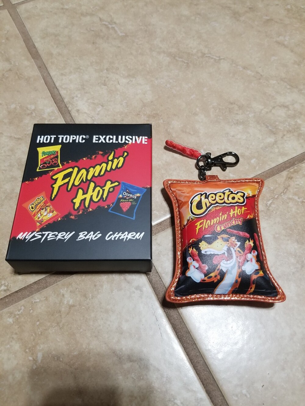 Frito Lay Chase Flaming Hot Cheetos Keychain Bag Charm